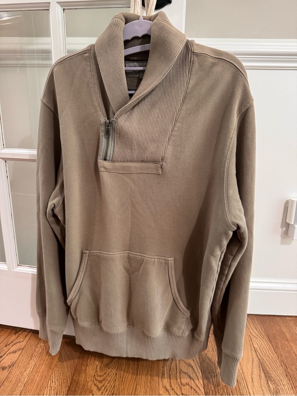 Michael Kors Men's Zip Shawl Collar Sweater - Taupe